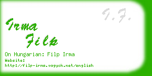 irma filp business card